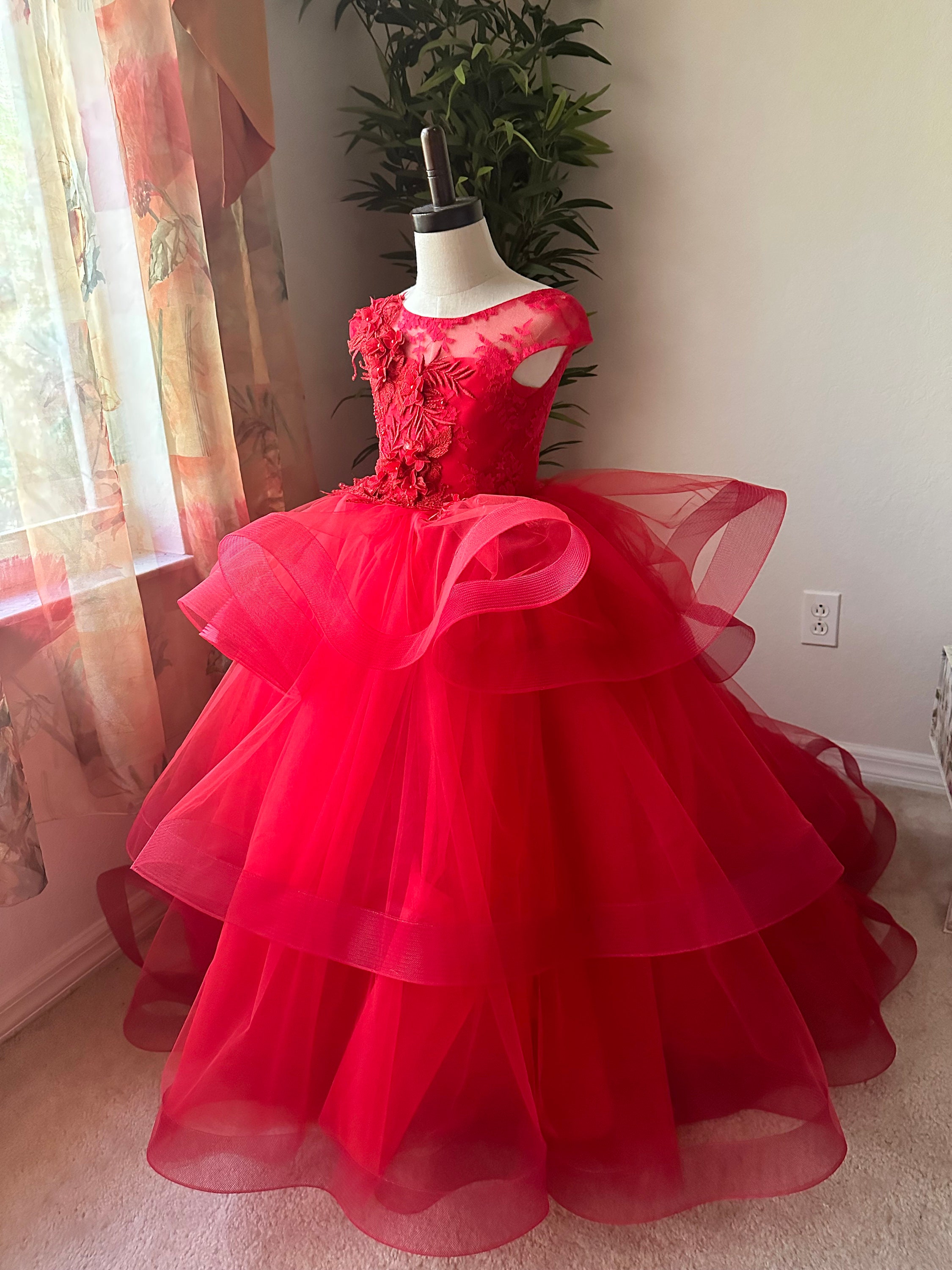 Size 16 Red Formal Gown - Etsy