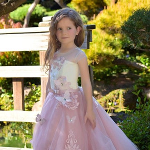3D Floral Princess Ball Gown: Tulle Flower Girl Dress
