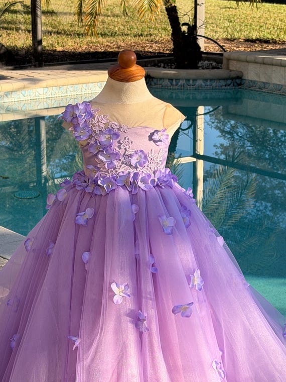 flower purple dress Most Beautiful Day Purple Multi Floral Print Organza Maxi Dress