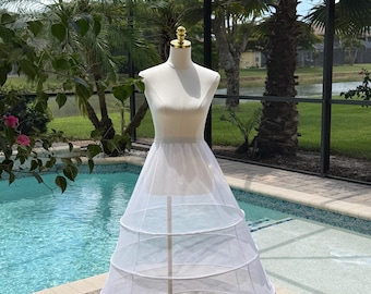 Bridal Petticoat Hoop Skirt, Wedding Crinoline Underskirt, Ball Gown Petticoat, Fullness Options