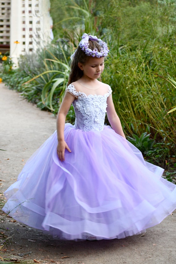 lavender flower girl dresses