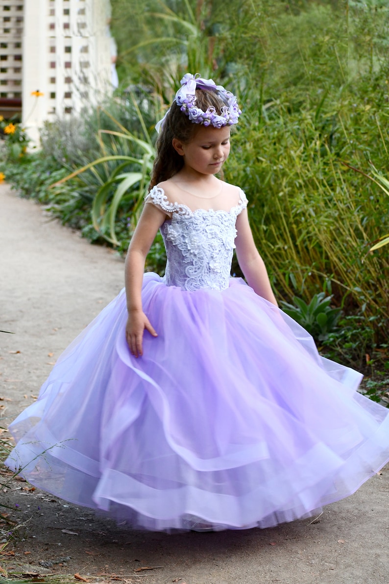 Purple Flow Girl Dress