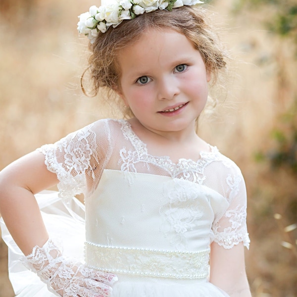 Ivory Lace Gloves Etsy