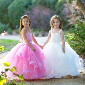 Flower girl dress Birthday Wedding Princess party girls dress Photoshoot Holiday Special occasion dress -  model Monica