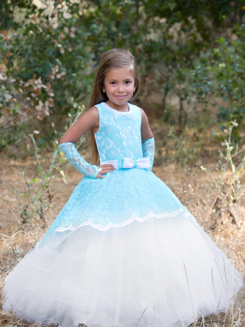 Mint Flower Girl Dress Lace Girls Party Dress Baby Toddler Etsy