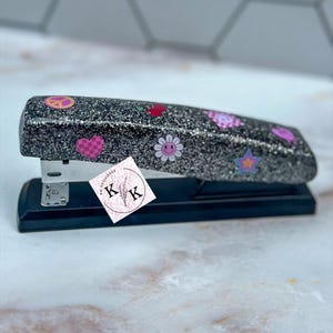 Retro Resin Teacher Stapler, Custom Desk Stapler, Composition Notebook Stapler