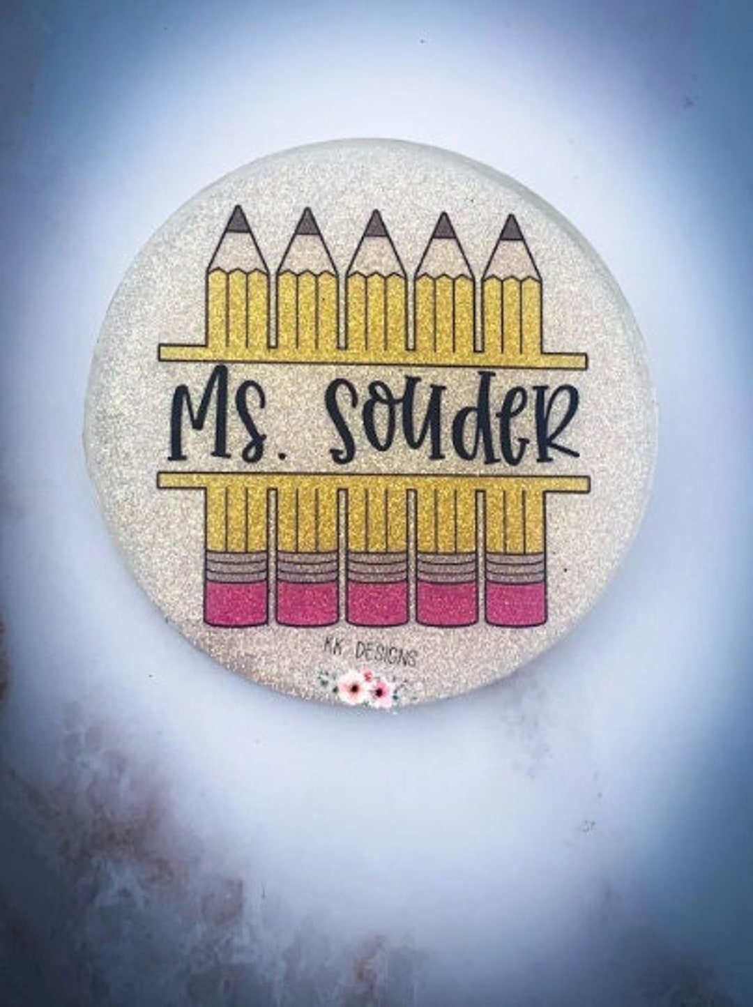 Resin Teacher Coaster Custom Desk Coaster Pencil Coaster Etsy