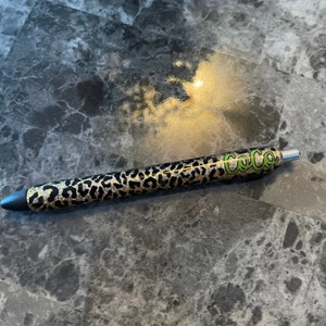 Leopard Glitter Pen, Custom Glitter Pen, Personalized Glitter Pen image 5