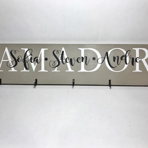 Personalized Key Holder Sign. Family Name Sign. Key Holder Sign.