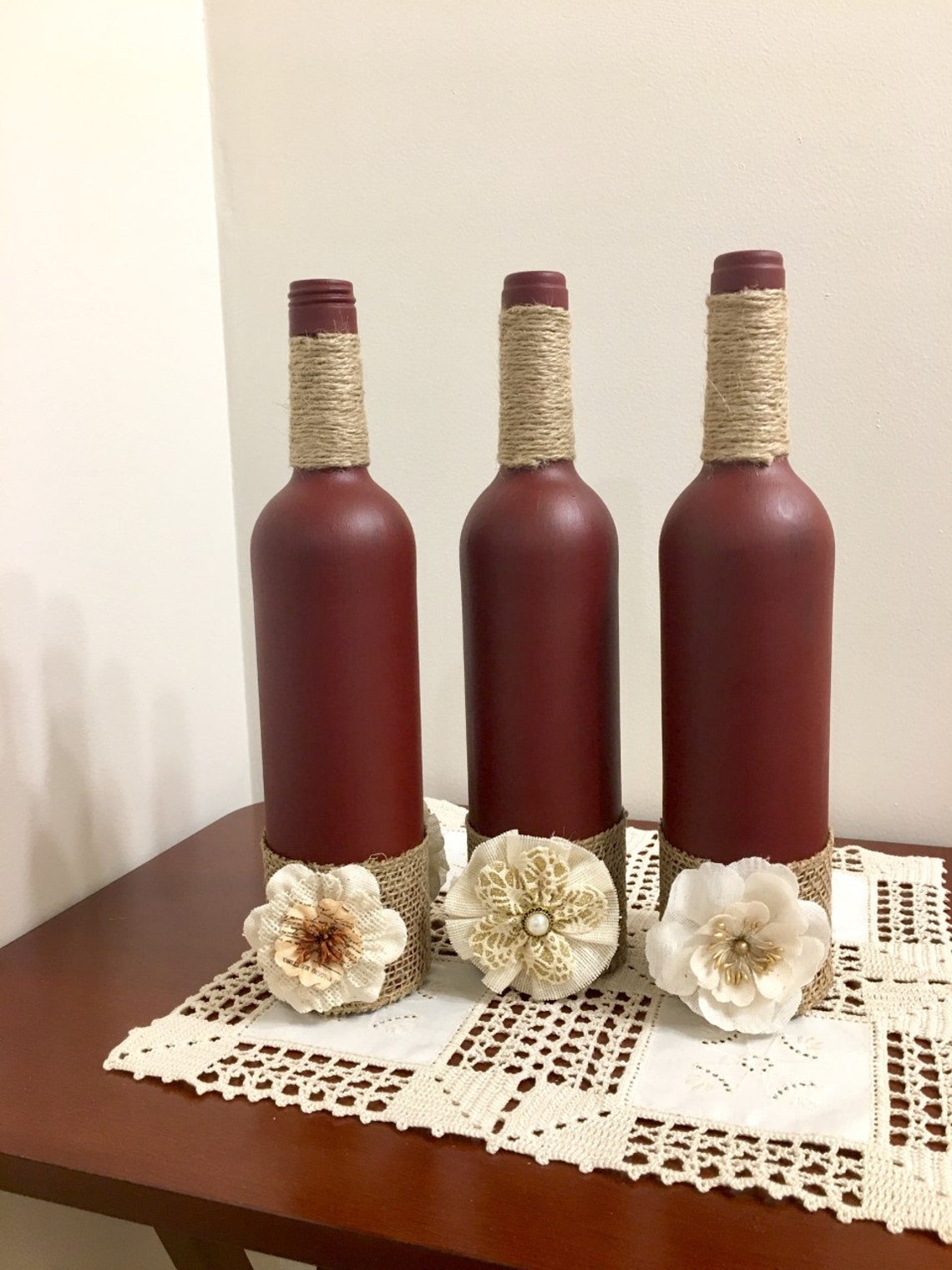 Wine Bottle Home Decor Rustic Home Decor Housewarming Gift Etsy