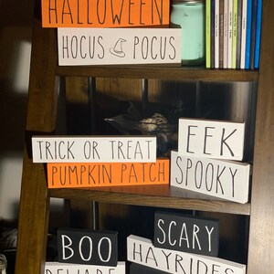 Halloween Decor. Tiered Tray Decor. October decor. Rustic Halloween Decor. Quotes and Sayings. Halloween Signs. Halloween Home Decor.