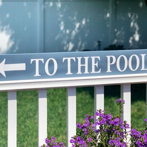 To the Pool. Pool Decor. Outdoor Decor. Backyard Decor. Pool Sign. Outdoor Signs. Backyard Signs