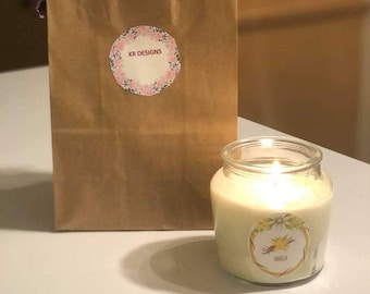 vanilla scented soy candle