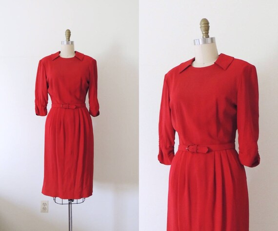 40s red dress