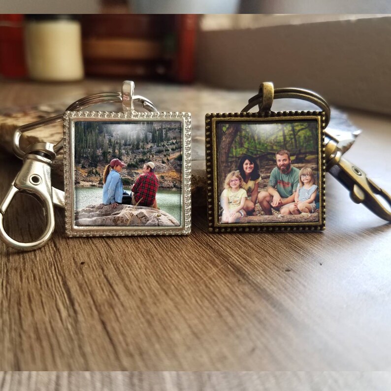 Photo Keychain Picture Keychain Custom Keychain Photo Etsy