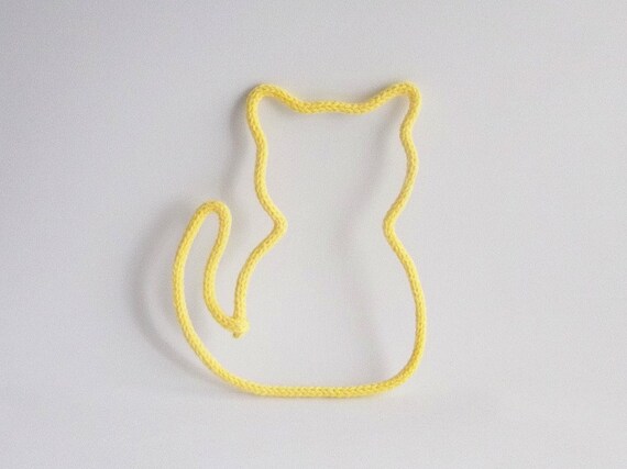 Cat Decor French Knit Home Decor Cat Lover Gift Cat Silhouette Cat Themed Gifts