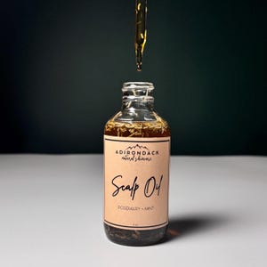 Organic Scalp Oil: Menthol, Rosemary & Nettle - Itch Relief, Hair Growth
