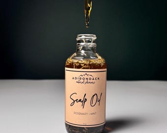 Organic Scalp Oil with Menthol, Rosemary and Nettle – Relieves Itchy, Dry, Flaky Scalp, Dandruff, Supports Hair Growth, Eczema and Psoriasis