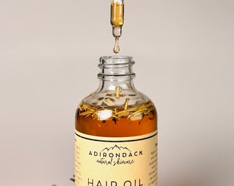 Hair Oil Rosemary + Nettle - hair oil for growth and strength, Rosemary Hair Oil for dry and damaged hair, Natural Hair Serum for growth