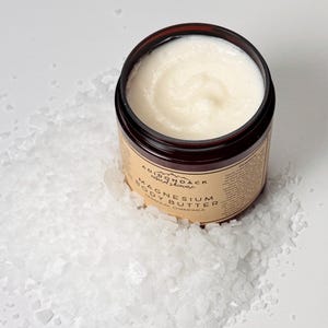 Magnesium Body Butter with Essential Oils – Holistic Therapy for Sleep, Muscle Relief and Relaxation, Mineral-Rich Magnesium Cream, 6 oz