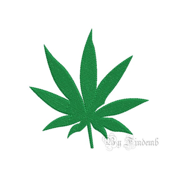Weed leaf Embroidery Designs 7 size Instant Download Etsy