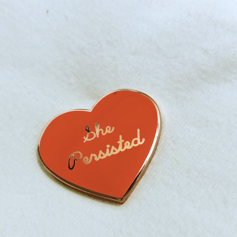 Nevertheless, She Persisted Enamel Pin / Brooch Series 1 Flame