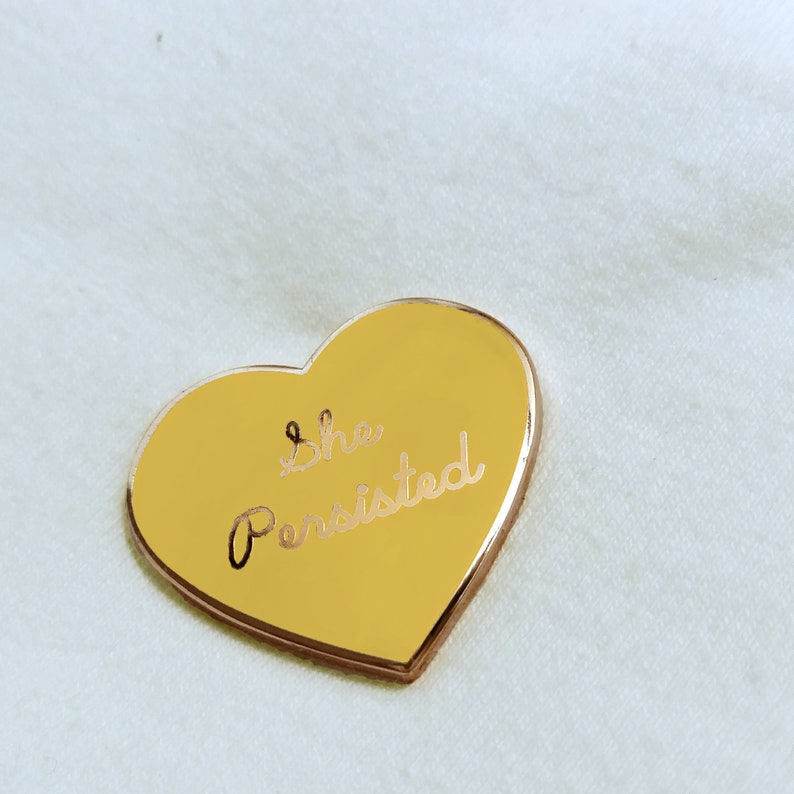 Nevertheless, She Persisted Enamel Pin / Brooch Series 1 Primrose Yellow