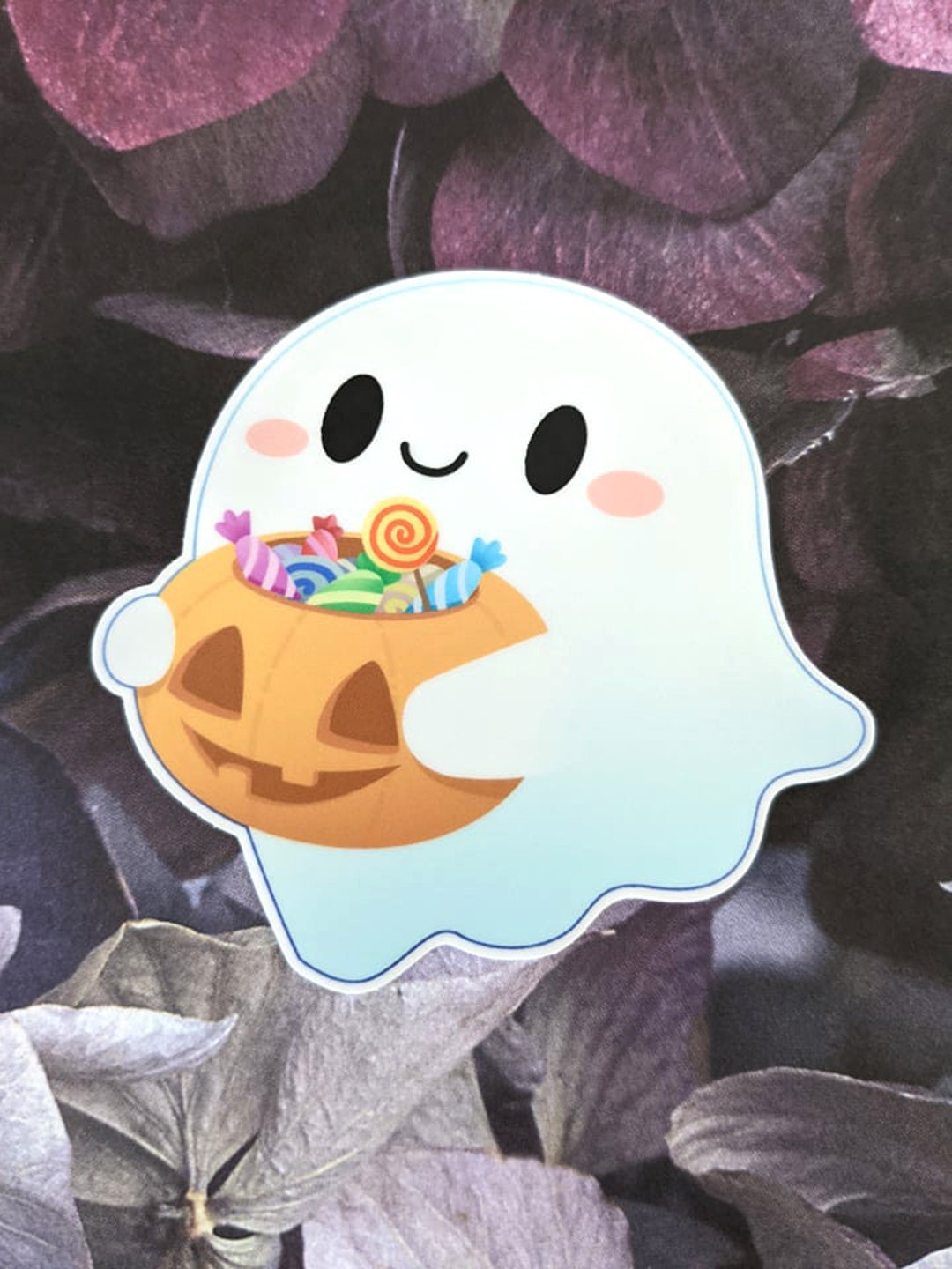 Cute Halloween Trick or Treat Ghost 3x3" Spooky Vinyl Stickers - Etsy