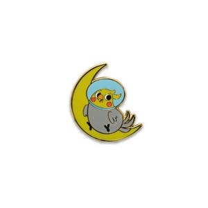 Limited Edition Cockatiel Bird 1.25 Inch Hard Enamel Pin image 1