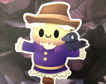 Cute Halloween Scarecrow 3x3" Spooky Vinyl Stickers