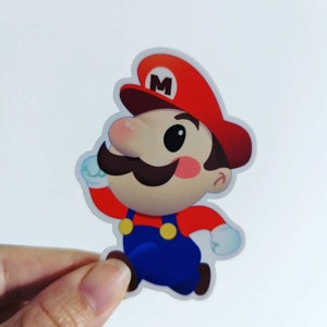Cute Super Mario 3x3&quot; Vinyl Stickers Bowser Luigi Yoshi Goomba Shyguy Ba-bomb