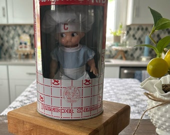 Campbells Kid Doll-Girl Chef-Collectibles-Campbells Soup-Bank-Original Box-Horsman-Dolls