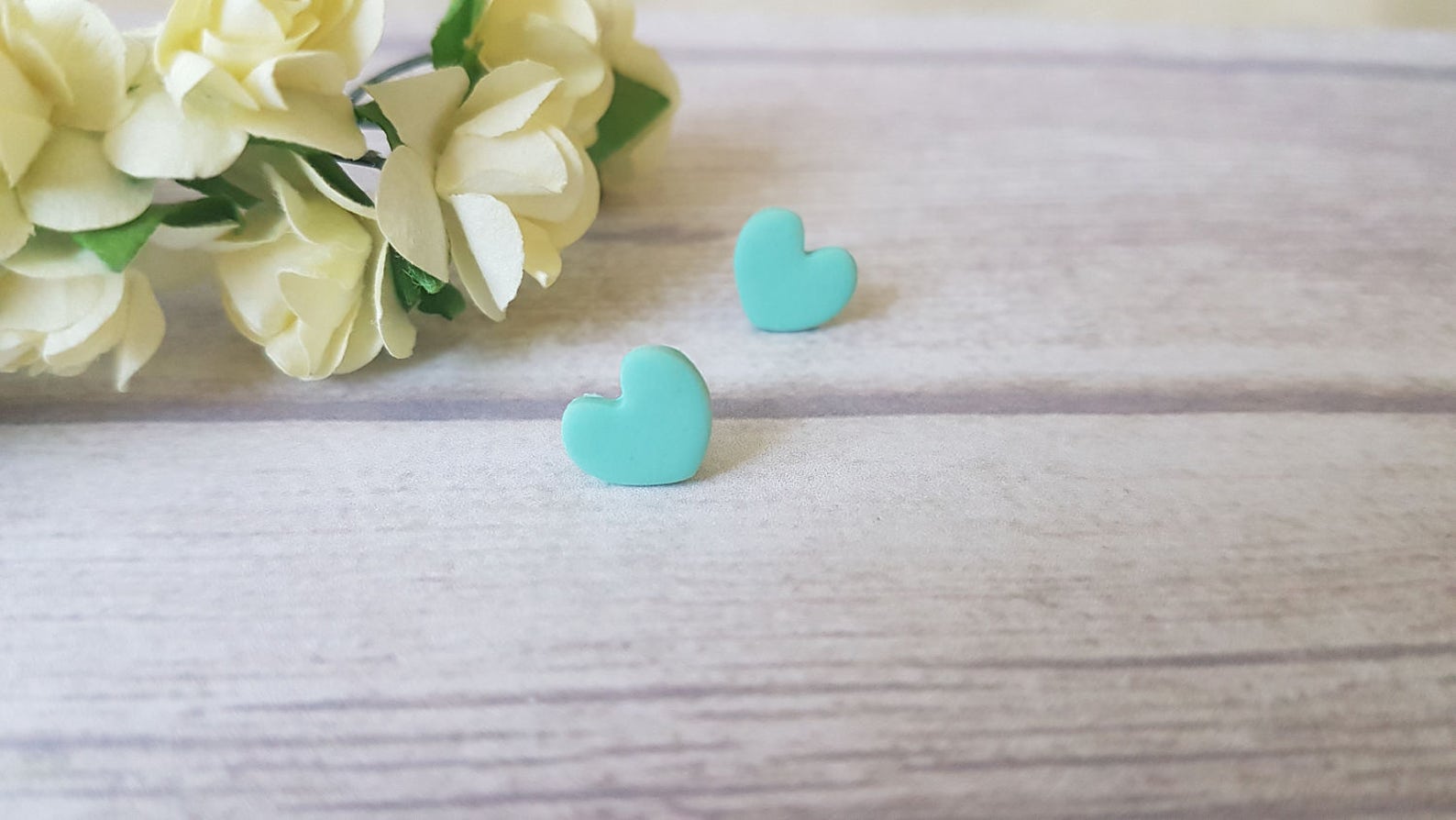 Mint Earrings Sweet Sixteen Gift Heart Earrings Mint Mint Etsy