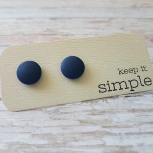 Simple stud earrings set, 2017 trends in jewelry trends 2018, Minimalist earrings studs, Everyday earrings stud, Matte earrings round post image 4