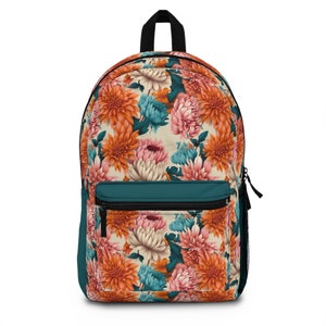 Floral Design Backpack - Perfect Summer Accessory - Women&#39;s Gift - Roomy, Durable, Comfy - Perfect for Everyday Use & Outdoor Adventures