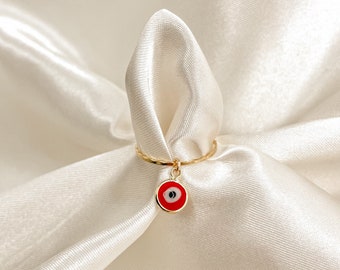 Evil Eye Midi Ring