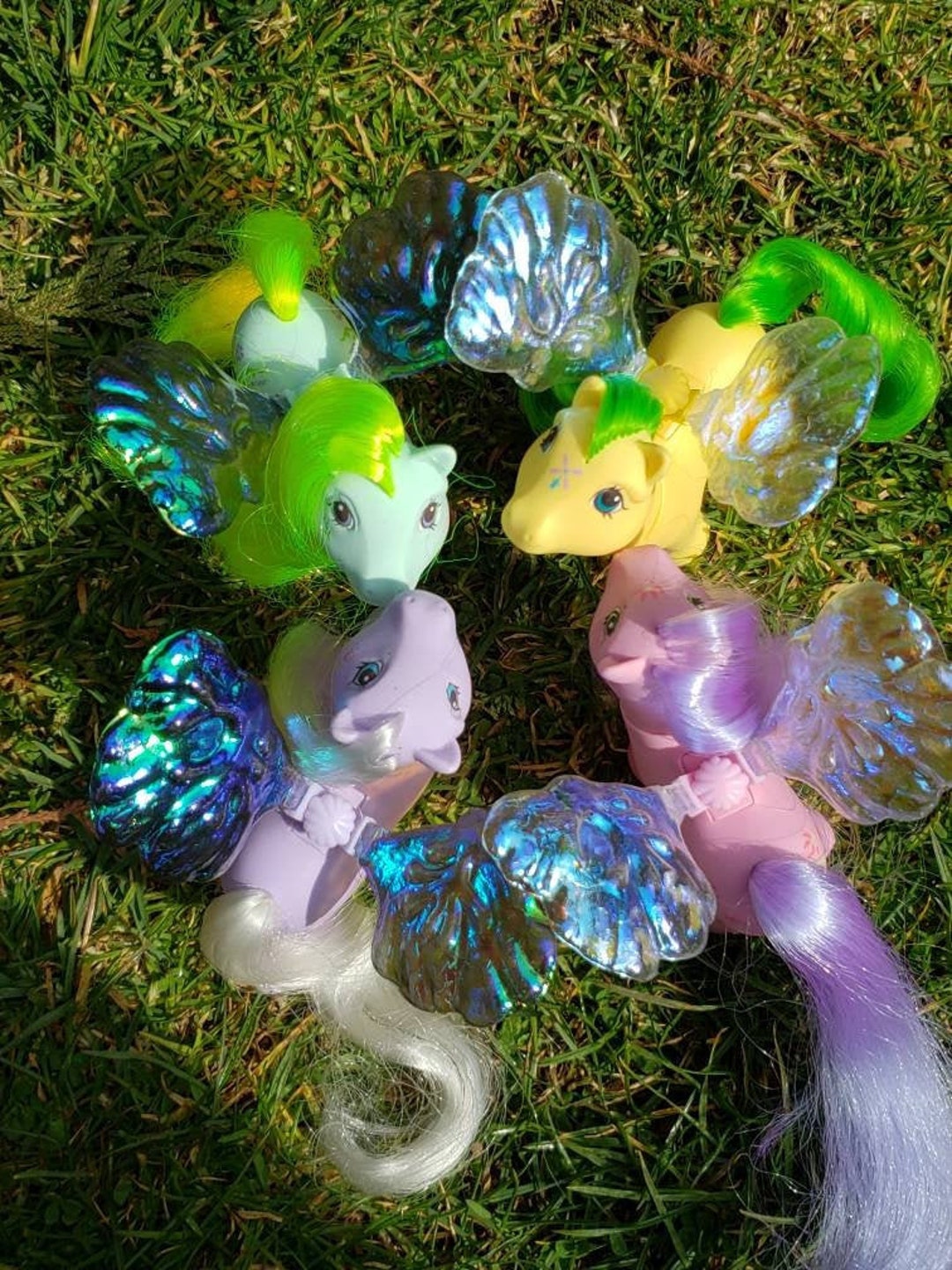 Replacement Pony Hair Ribbons for G1 My Little Ponies - Green Shades