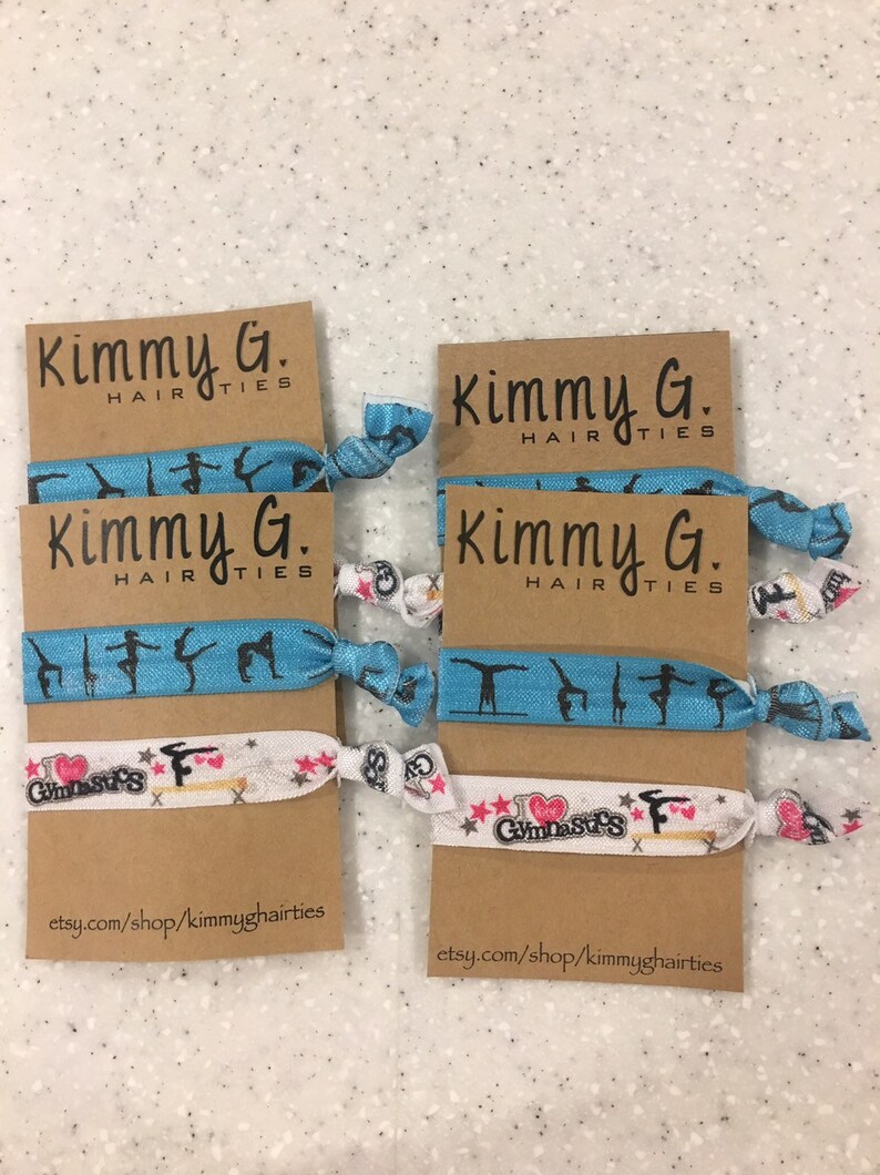Gymnastics Themed Elastic Hair Ties. Gymnastics Hair Ties Etsy