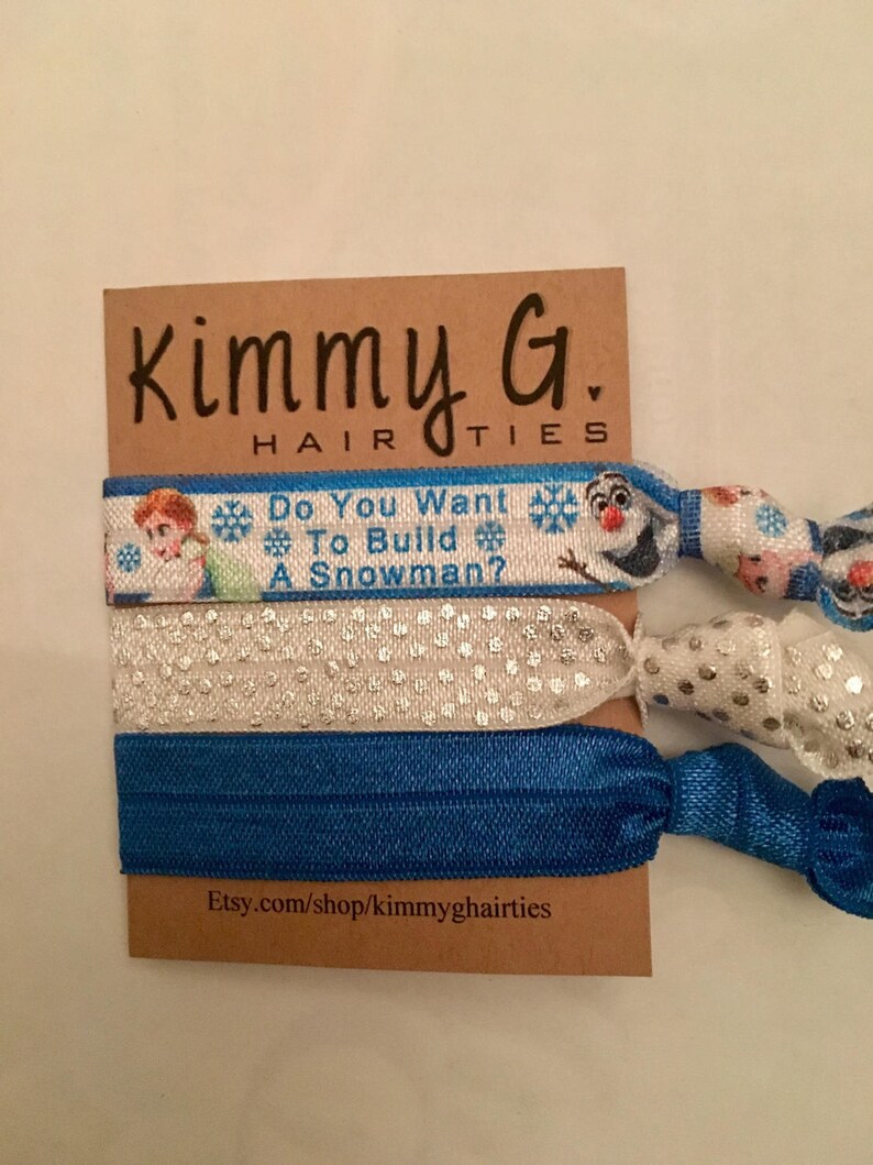 Frozen Elastic Hair Ties Frozen Party Favors Kids Hair Ties Etsy