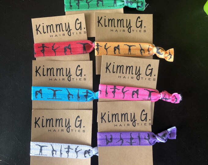 Gymnastics Themed Elastic Hair Ties. Gymnastics Hair Ties Etsy