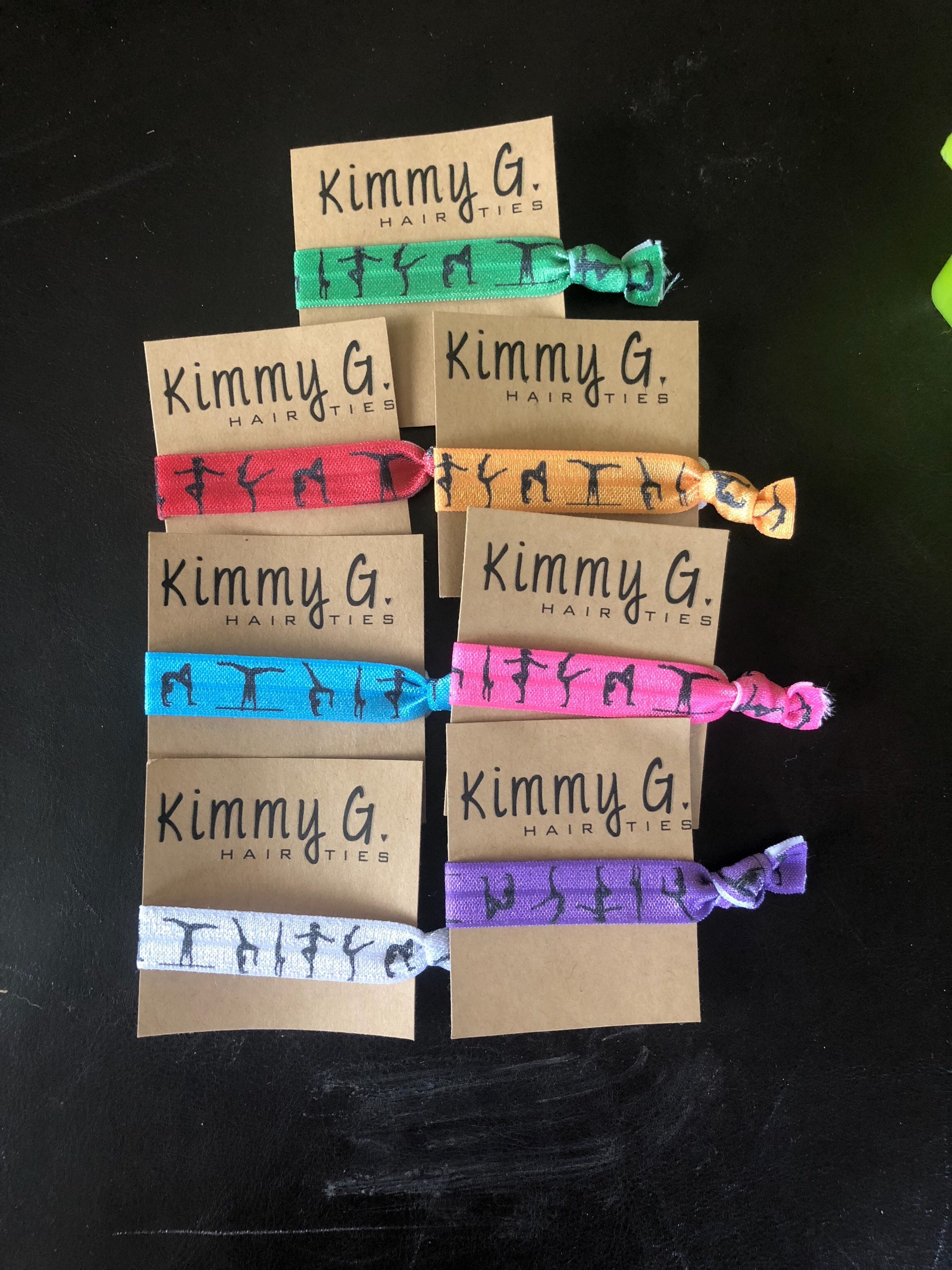Gymnastics themed elastic hair ties. Gymnastics hair ties Etsy