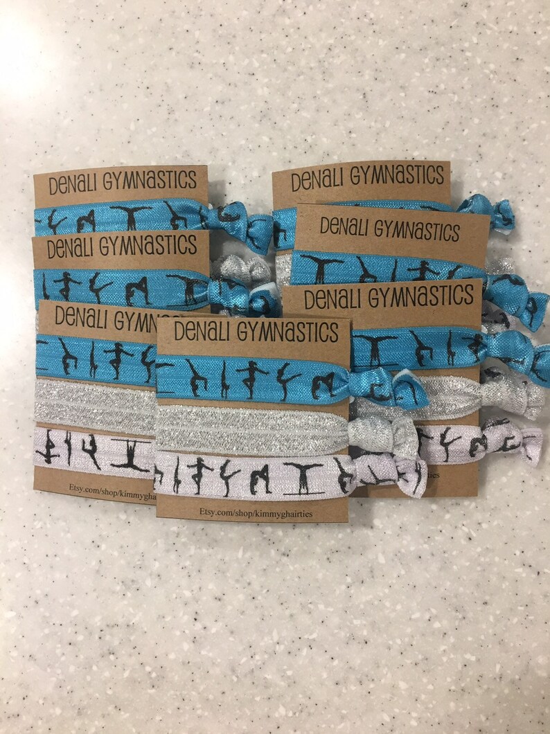 Gymnastics Themed Elastic Hair Ties. Gymnastics Hair Ties Etsy