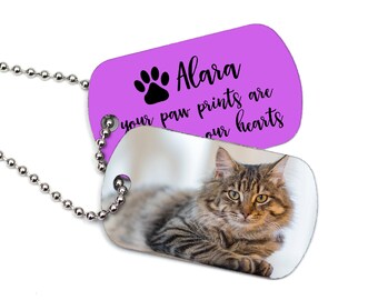 Etiqueta de foto de mascota de color ~ Regalo conmemorativo del gato ~ Regalo de pérdida de mascota ~ Mascota favorita ~ Etiqueta de memoria animal ~ Collar de recuerdo de mascota ~ Perro perdido ~ Gato perdido