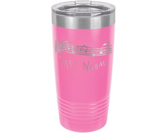 ARTE INFANTIL Vaso aislado ~ Grabado láser personalizado ~ Regalo para maestro, maestro de música, padres, tías, tíos, maestros