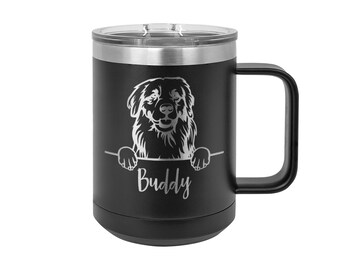 Taza de café aislada para perros mirando ~ Regalo para amantes de perros ~ Regalo para el dueño del cachorro ~ Regalo para animales ~ Regalo para mascotas perdidas ~ Regalo divertido para perros