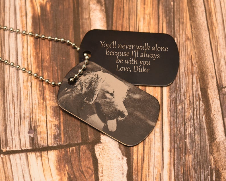 CUSTOM Photo Dog Tag FREE SHIPPING Dog Owner Gift Pet Etsy