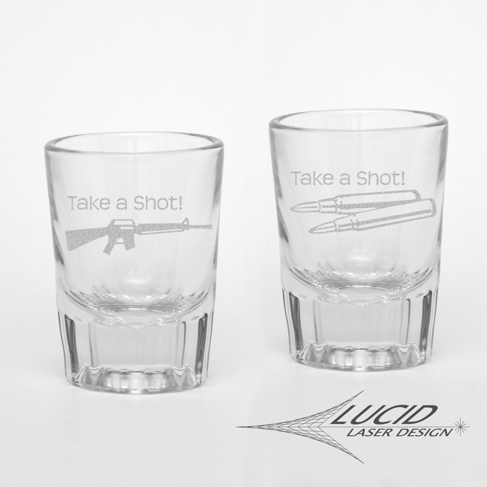 Gun Shot Glass Gift Set TAKE a SHOT AR15 M16 & Ammo Etsy