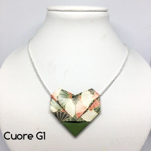 Collana con cuore origami