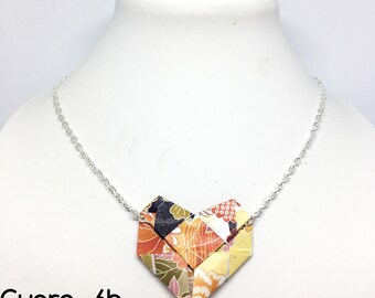 Origami heart necklace