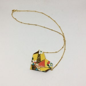 Collana con cuore origami
